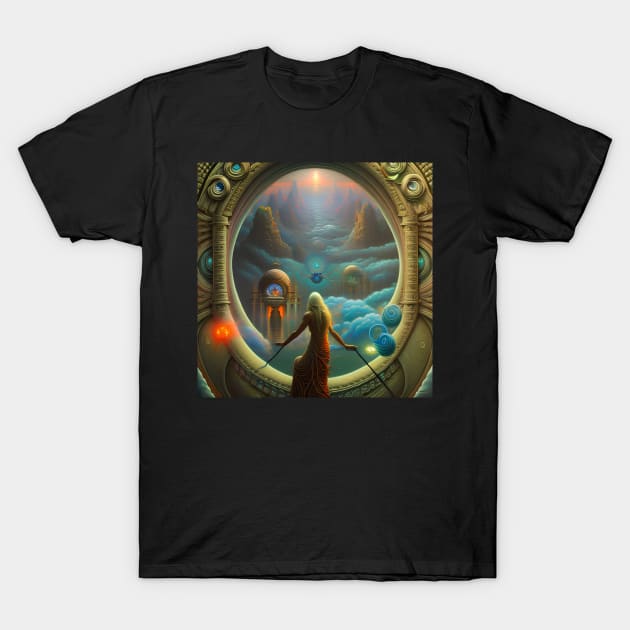 Porthole Divination T-Shirt by PaigeCompositor